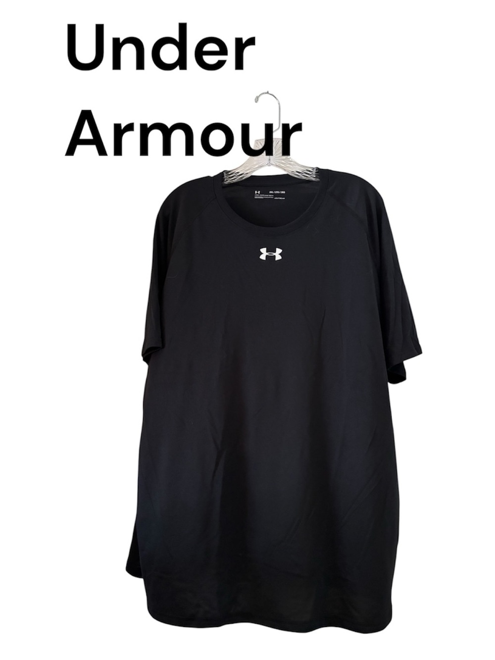 Under Armour Black Short Sleeve Performance Tee with Center Logo 2XL